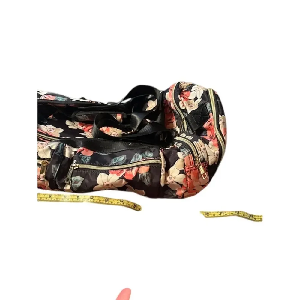 Weekender Bag Floral Duffle Overnight Bag Canvas Travel Carry On Waterproof